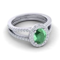 Halo Oval Pave Tejas Ring