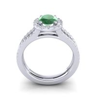 Halo Oval Pave Tejas Ring