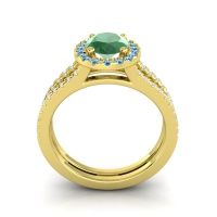 Halo Oval Pave Tejas Ring