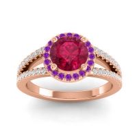 Halo Pave Satera Ring