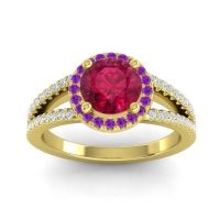 Halo Pave Satera Ring