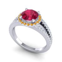 Halo Pave Satera Ring