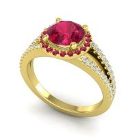 Halo Pave Satera Ring