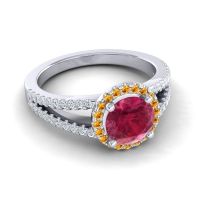 Halo Pave Satera Ring