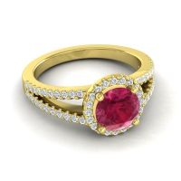 Halo Pave Satera Ring