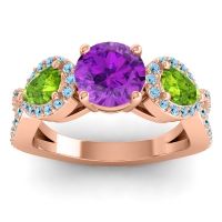 Three Stone Pave Varsa Ring