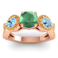 Three Stone Pave Varsa Ring