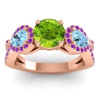 Three Stone Pave Varsa Ring