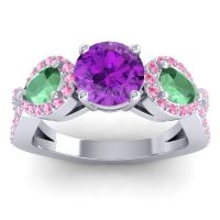 Three Stone Pave Varsa Ring