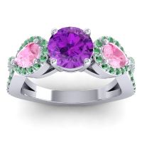 Three Stone Pave Varsa Ring