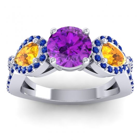 Three Stone Pave Varsa Ring