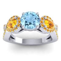 Three Stone Pave Varsa Ring