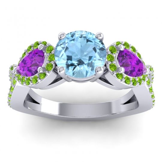 Three Stone Pave Varsa Ring