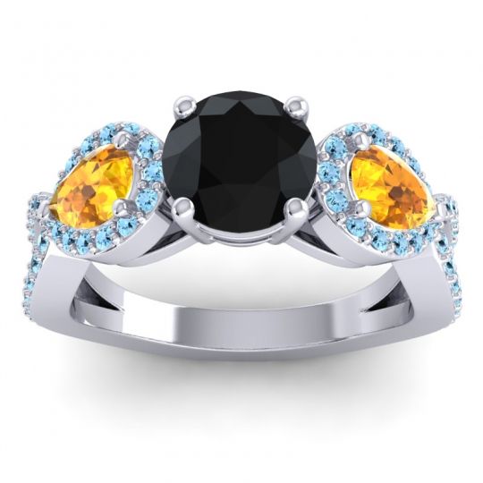 Three Stone Pave Varsa Ring