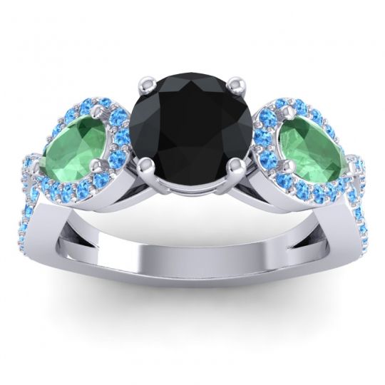 Three Stone Pave Varsa Ring