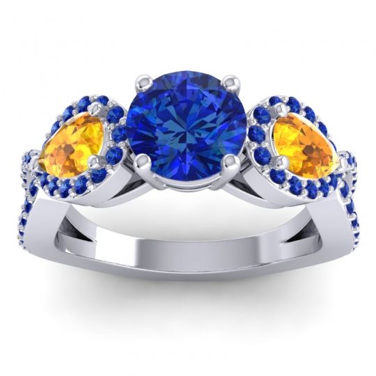 Three Stone Pave Varsa Ring