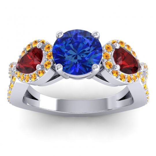 Three Stone Pave Varsa Ring