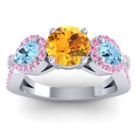 Three Stone Pave Varsa Ring