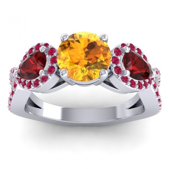 Three Stone Pave Varsa Ring