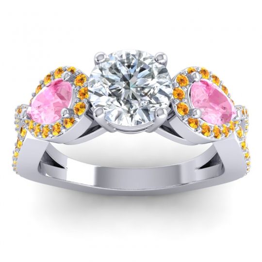 Three Stone Pave Varsa Ring