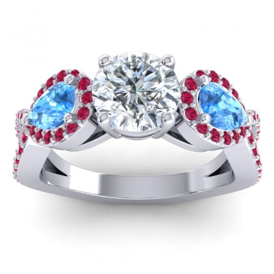 Three Stone Pave Varsa Ring