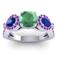 Three Stone Pave Varsa Ring