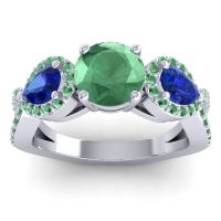 Three Stone Pave Varsa Ring