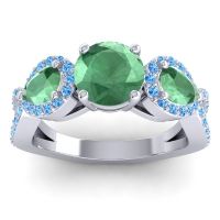 Three Stone Pave Varsa Ring