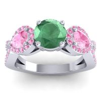 Three Stone Pave Varsa Ring