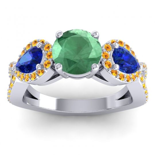 Three Stone Pave Varsa Ring
