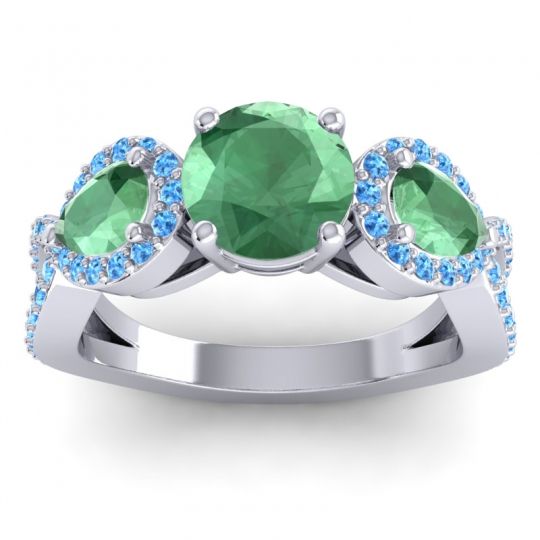 Three Stone Pave Varsa Ring