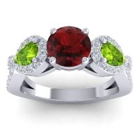 Three Stone Pave Varsa Ring