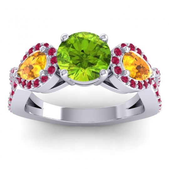 Three Stone Pave Varsa Ring