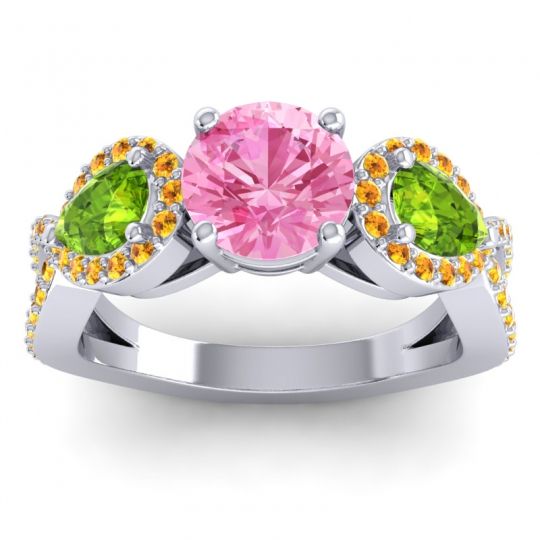 Three Stone Pave Varsa Ring