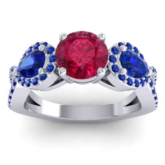 Three Stone Pave Varsa Ring