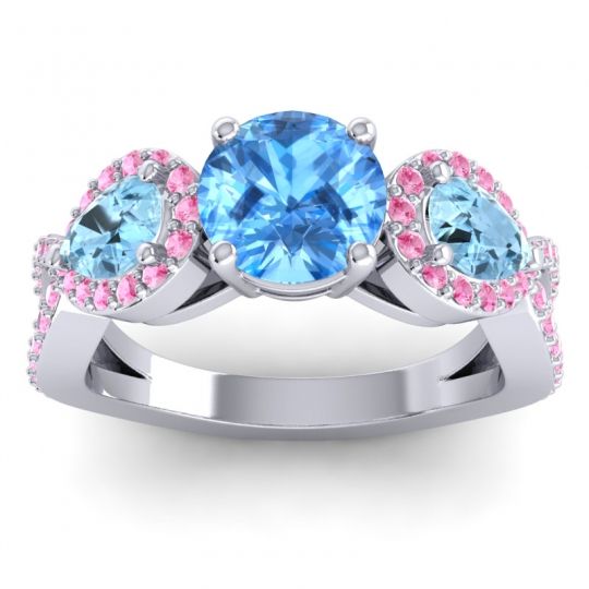 Three Stone Pave Varsa Ring