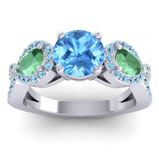 Three Stone Pave Varsa Ring