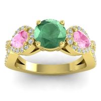 Three Stone Pave Varsa Ring