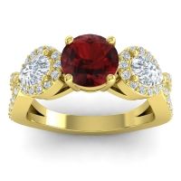 Three Stone Pave Varsa Ring