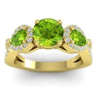 Three Stone Pave Varsa Ring