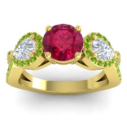 Three Stone Pave Varsa Ring