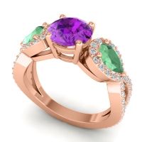 Three Stone Pave Varsa Ring