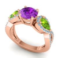 Three Stone Pave Varsa Ring