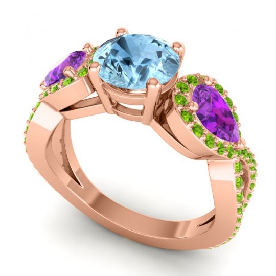 Three Stone Pave Varsa Ring