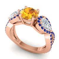 Three Stone Pave Varsa Ring