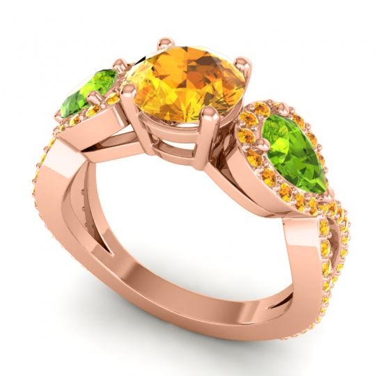 Three Stone Pave Varsa Ring