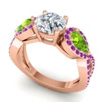 Three Stone Pave Varsa Ring