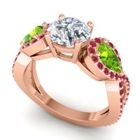 Three Stone Pave Varsa Ring