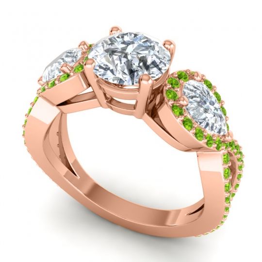 Three Stone Pave Varsa Ring