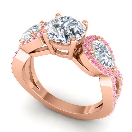 Three Stone Pave Varsa Ring